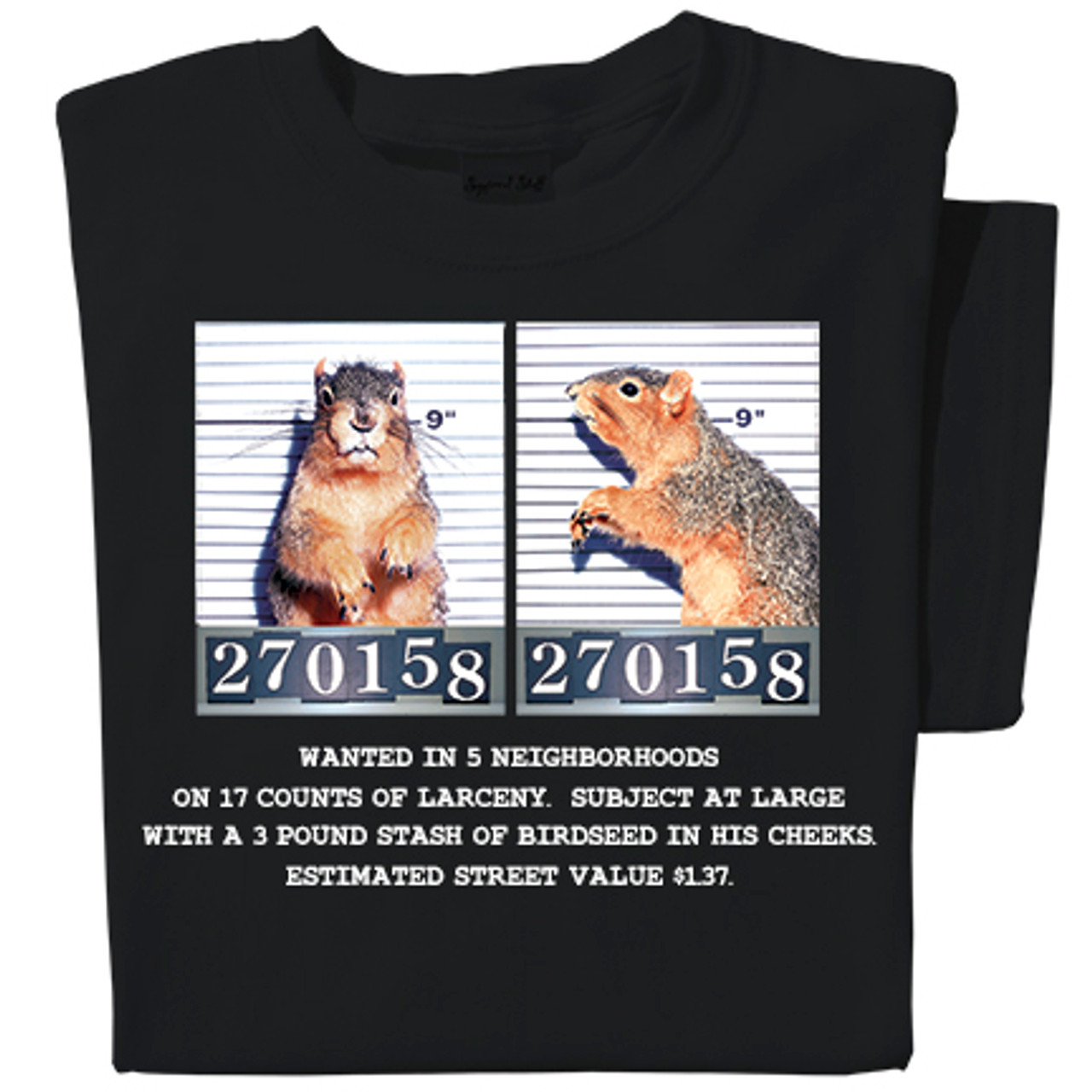 Mug Shot Squirrel T Shirt