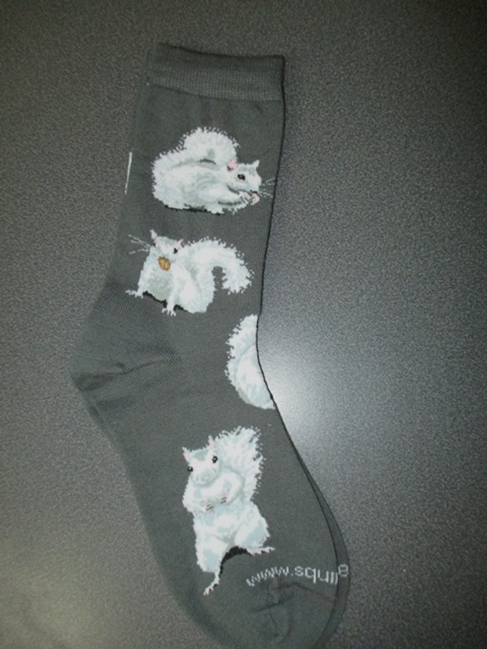 Detailed White Squirrel Socks