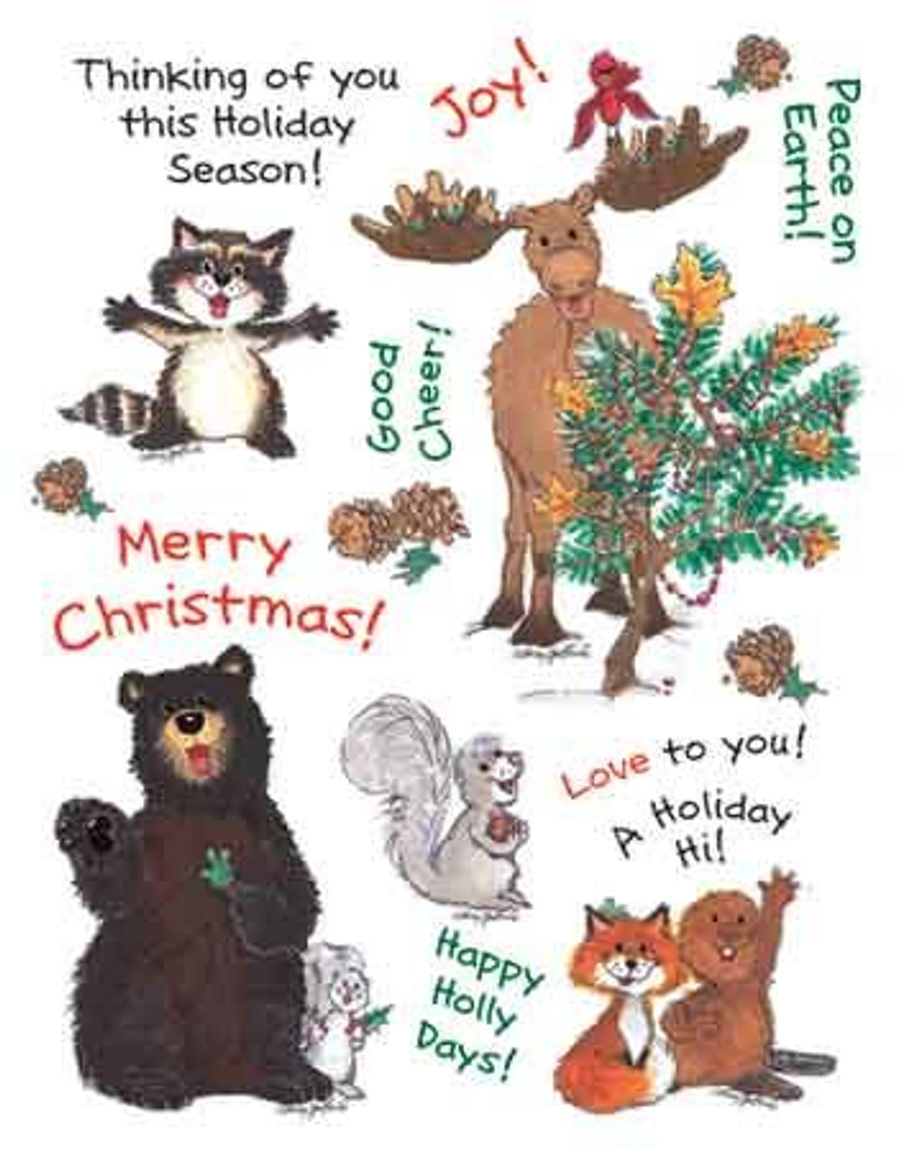 Suzy's Zoo Woodland Friends Christmas Stickers