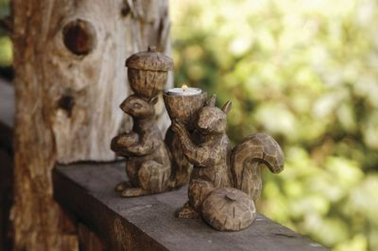 Squirrel Tea Light Holders Set of two