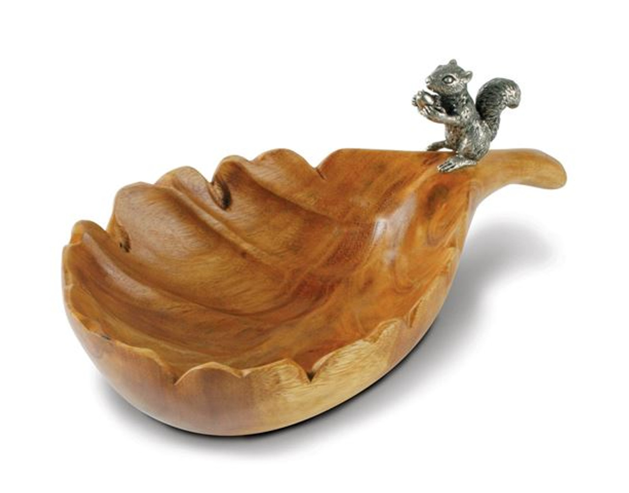 Leaf Nut Bowl with Squirrel