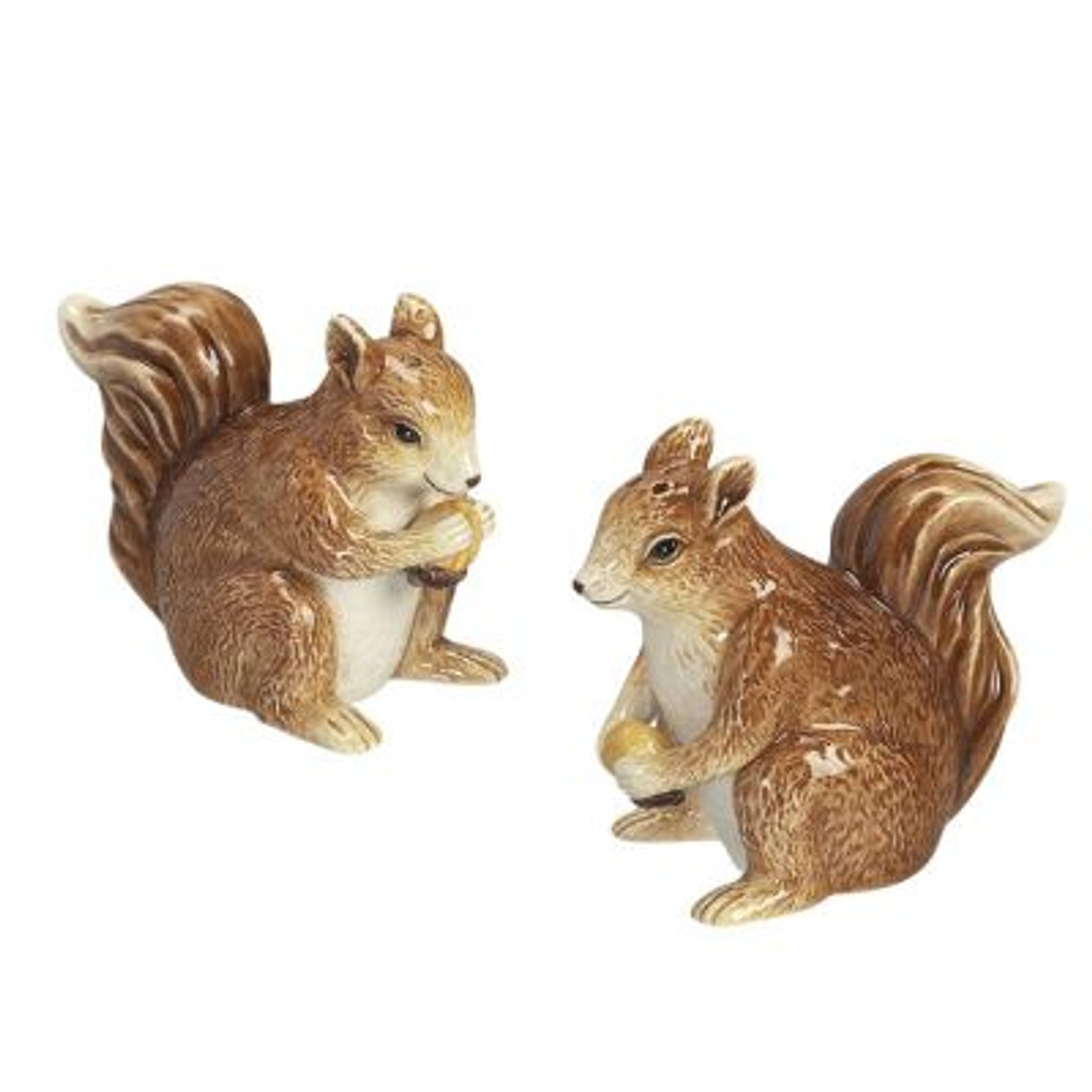 Cute Kitschy Salt & Pepper Shakers Wiggly Eye Squirrels, Turquoise