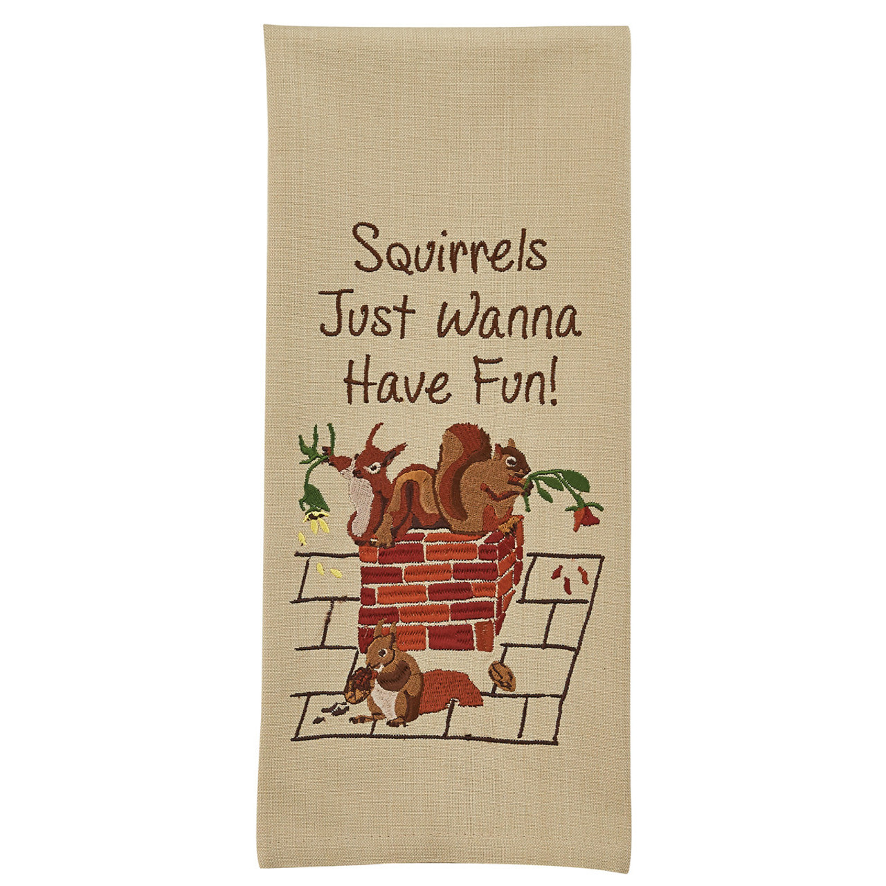 Squirrels Just Wanna have Fun! Dishtowel