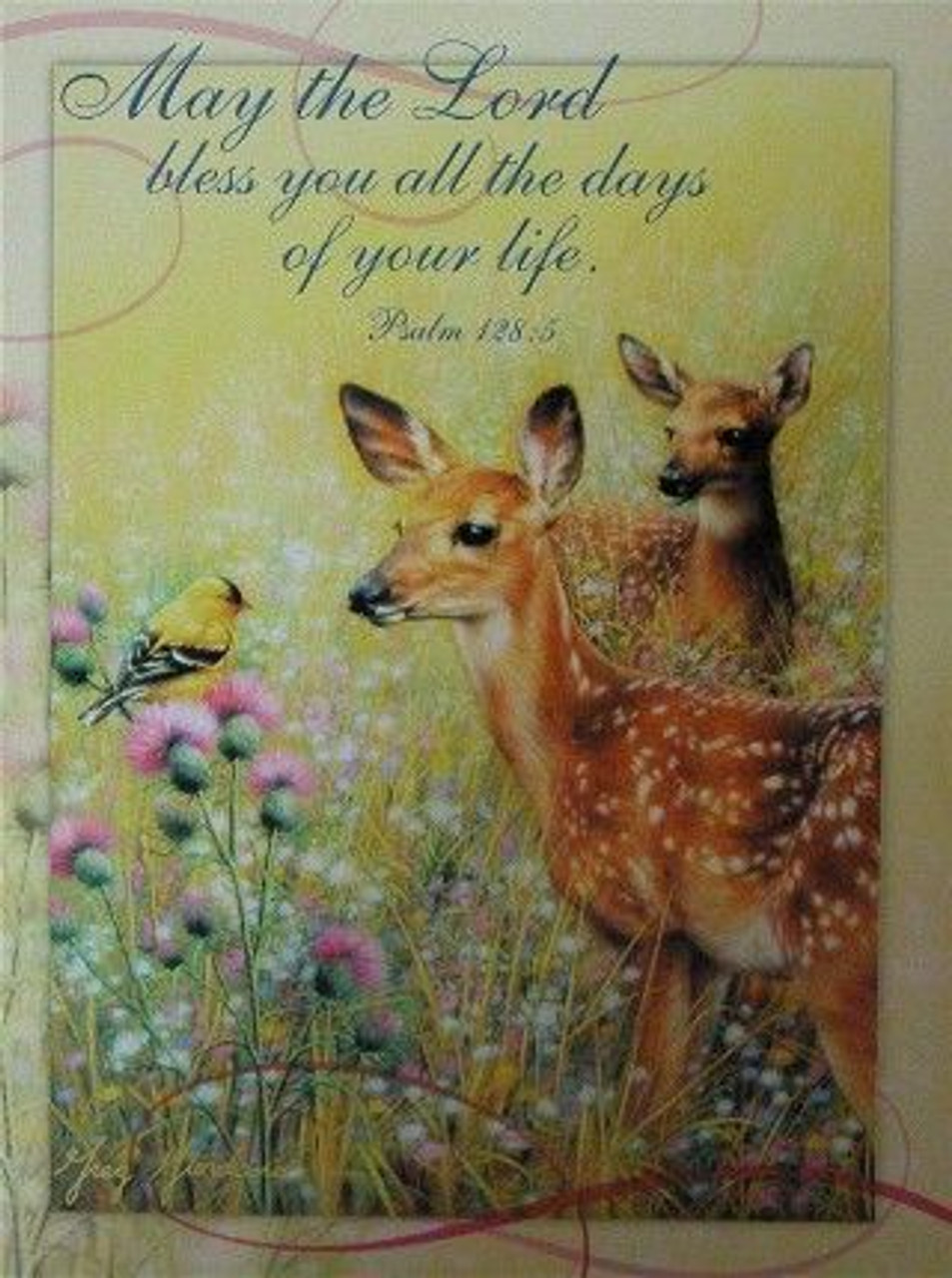 Deer Birthday Card with Scripture