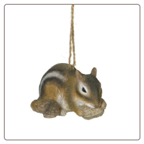 Chipmunk with Peanut Ornament