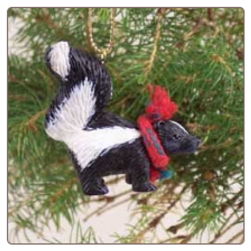 Skunk Christmas Ornament