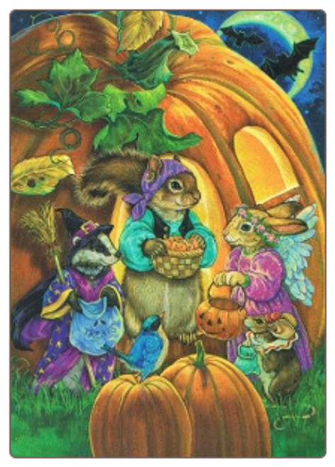 Squirrel and Friends Halloween Card