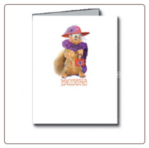 Red Hat Squirrel  Card