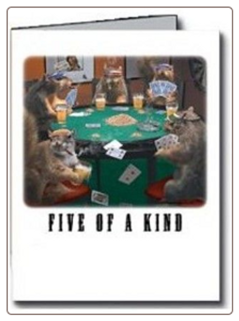 Squirrels Playing Poker Card