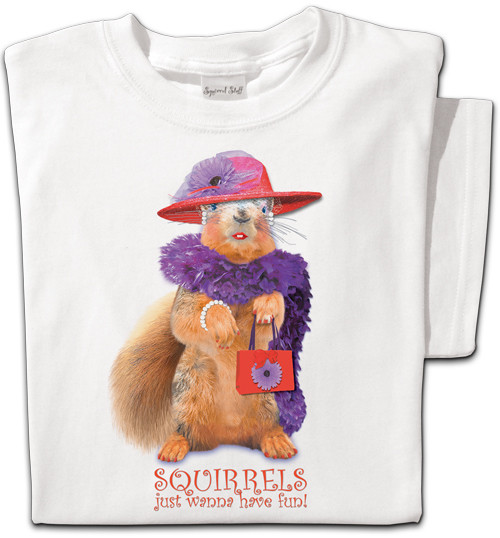 Red Hat Squirrel T Shirt