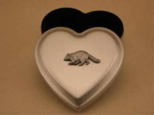 Raccoon Heart Shaped Keepsake Jewelry Box
