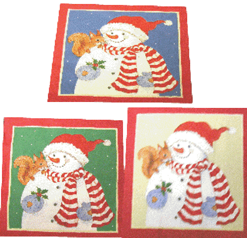 Squirrel and Snowman Luncheon Napkins