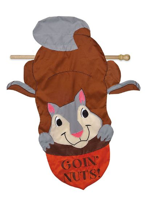 Bottom's Up Goin' Nuts Squirrel Flag