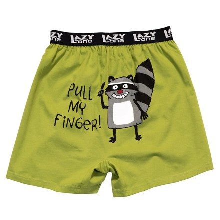 Pull My Finger Raccoon Boxer Shorts