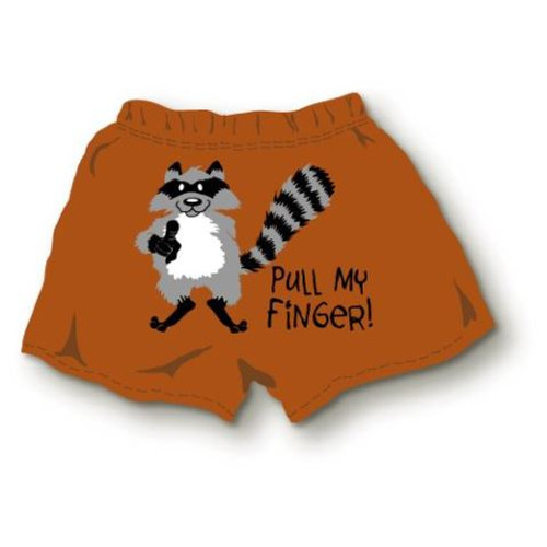 Pull My Finger Raccoon Boxer Shorts