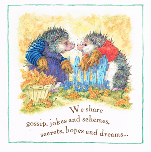 Hedgehog Friendship Card