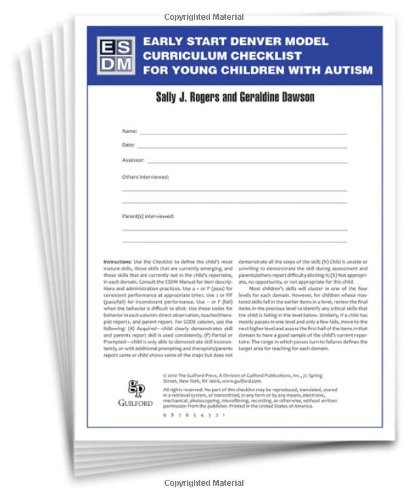 Early Start Denver Model Curriculum Checklist for Young Children with ...
