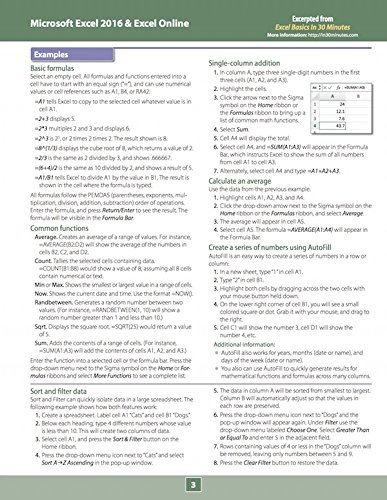 Excel 2016 Reference and Cheat Sheet: The unofficial cheat sheet for ...