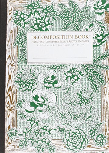 Succulent Garden Decomposition Book: College-ruled Composition Notebook With 100% Post-consumer-waste Recycled Pages
