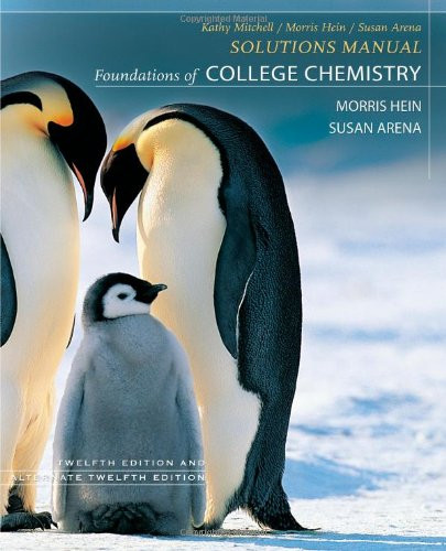 Foundations of College Chemistry, Student Solutions Manual