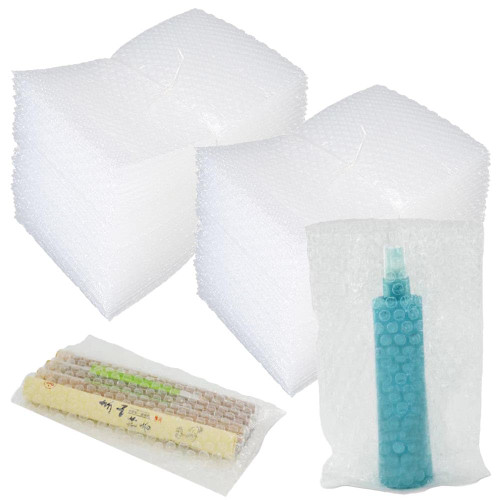 100 Pcs Bubble Pouch Wraps, 6''x10'' Clear Bubble Out Bags for Packing, Double Walled Cushioning Bags for Shipping, Storage and Moving