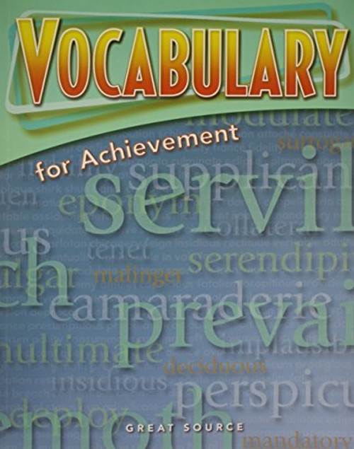 Great Source Vocabulary for Achievement: Student Edition Grade 11 Fifth Course 2006
