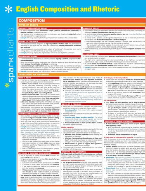 English Composition and Rhetoric SparkCharts English Composition and Rhetoric SparkCharts