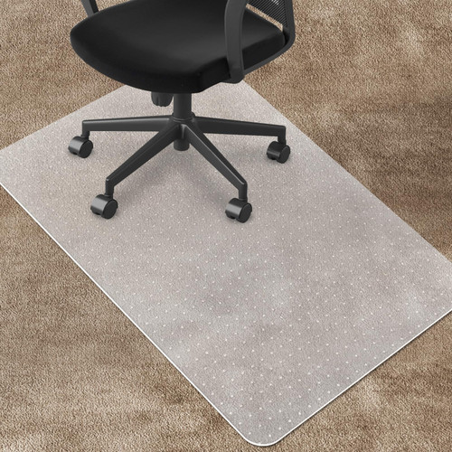 SHAREWIN Office Chair Mat for Carpet Floors, 48" x 30" Clear Desk Chair Mats for Low Pile Carpeted Protector, Sturdy PVC Computer Thin Chair Mats Anti-Slip and Easy to Clean for Home & Office