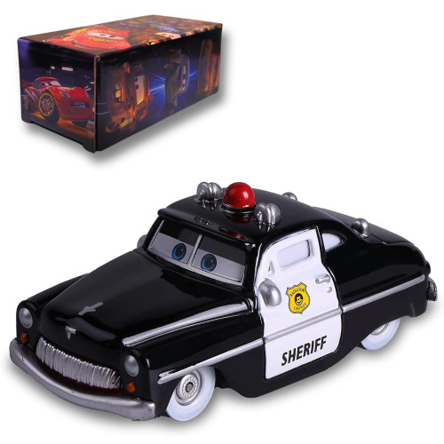 HOMETEAM SP Die-Casting Racers Toy Cars, Safety Alloy Material for Childs, Beauty Color Box Packaging for Your Son Birthday, Inspired by Favorite Characters, Gift for 3+ Years Old (Sheriff)