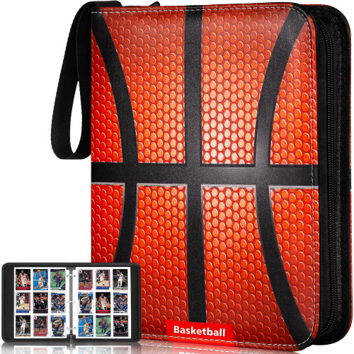 RONMONG Basketball Card Binder,2024 Sports Trading Card with Sleeves Holder Album,990 Pockets Basketball Card Holder Sheets Display Storage Protectors for Collectors Boys and Girls Gift