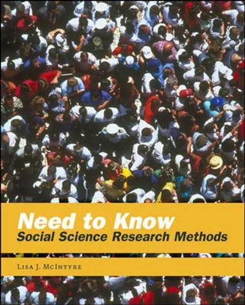 Need to Know: Social Science Research Methods