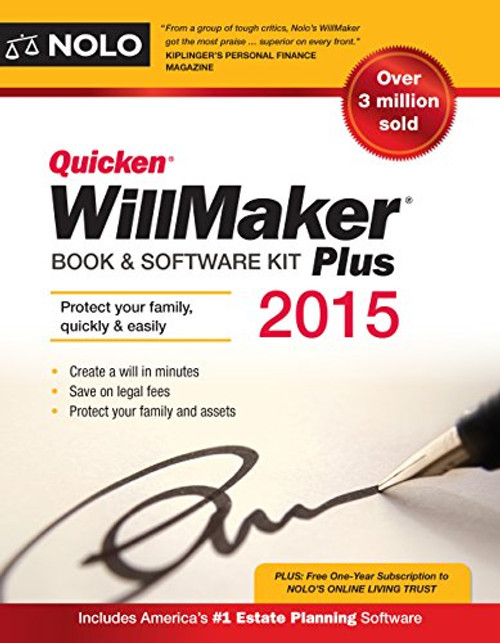 Quicken WillMaker Plus 2015 Edition: Book & Software Kit Quicken WillMaker Plus 2015 Edition: Book & Software Kit