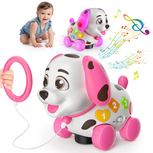 Musical Puppy Toys for 1 Year Old Boy Girl, Crawling & Walking Baby Toy 6-9-12-18 Month, Bilingual Toys for 1 Year Old Girl Gifts, Birthday Gift for 1 Year Old, Infant Toy for 7 8 10 Month Old