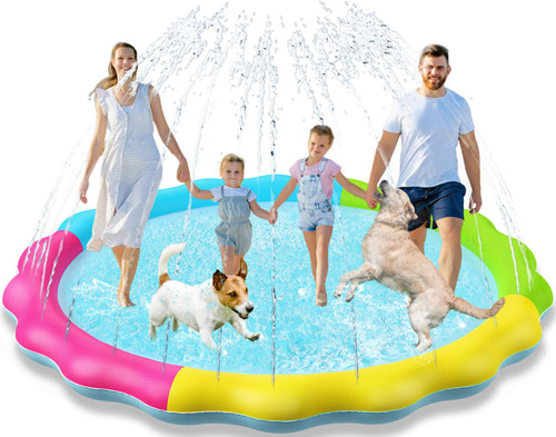 Jasonwell Splash Pad Sprinkler for Kids Splash Play Mat Outdoor Water Toys Inflatable Splash Pad Baby Toddler Pool Boys Girls Children Outside Backyard Dog Sprinkler Pool Age 1 2 3 4 5 6 7 8 9 3XL Jasonwell Splash Pad Sprinkler for Kids Splash Play Mat Outdoor Water Toys Inflatable Splash Pad Baby Toddler Pool Boys Girls Children Outside Backyard Dog Sprinkler Pool Age 1 2 3 4 5 6 7 8 9 3XL