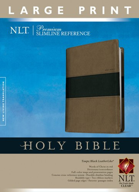 Premium Slimline Reference Bible NLT, Large Print, TuTone