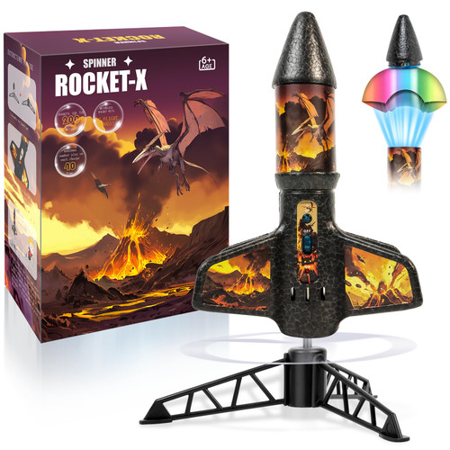 Rocket Launcher for Kids - 200 Ft of Flight Altitude, Model Rocket with Launch Set, Rockets Outdoor Toys with Safely Parachute, Easter Birthday Toys for Boys & Girls Ages 5 6 7 9 10 12 8-13 Years Old