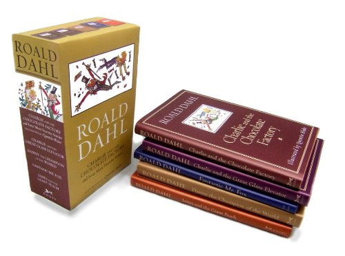 Roald Dahl 5-Book HC Box Set - Charlie/Chocolate Factory, Charlie/Great Glass Elevator, Danny Champion of the World, James/Giant Peach, Fantastic Mr. Fox