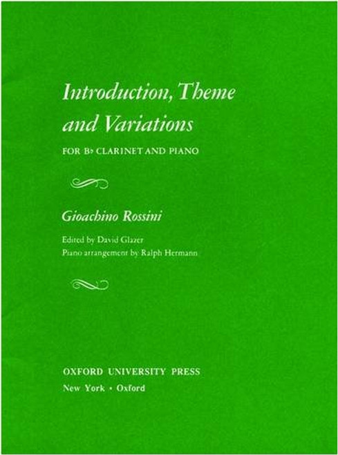 Introduction, Theme and Variations for B Clarinet and Piano
