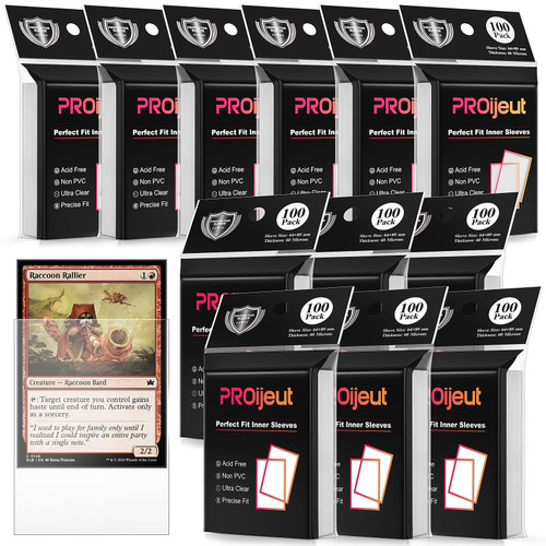 1200 Pack Card Sleeves Clear, Perfect Fit Inner Sleeves Ideal for Double-sleeving, Trading Card Sleeve Compatible with MTG, PKM, TCG and Gaming Cards (60 Microns)