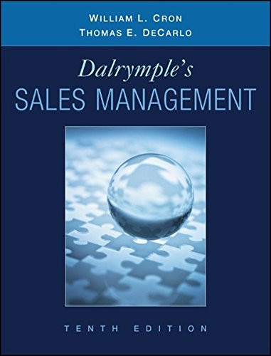 Dalrymple's Sales Management: Concepts and Cases