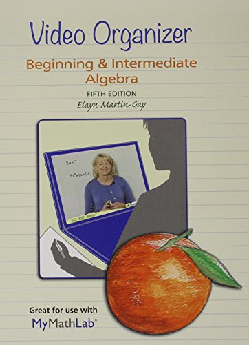 Video Organizer for Beginning & Intermediate Algebra