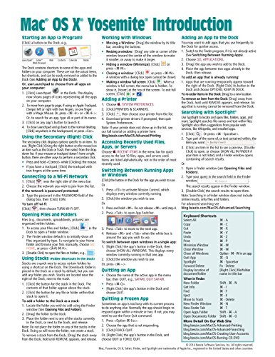 Mac OS X Yosemite Introduction Quick Reference Guide (Cheat Sheet of Instructions, Tips & Shortcuts - Laminated Guide)