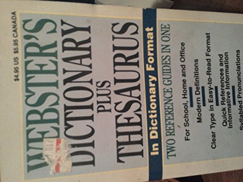 Webster's Two in One Dictionary & Thesaurus