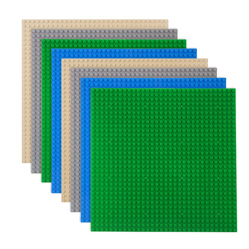 LVHERO 8 Pack Classic Baseplates Building Plates for Building Bricks 100% Compatible with All Major Brands-Baseplate, 10" x 10", Multicolored
