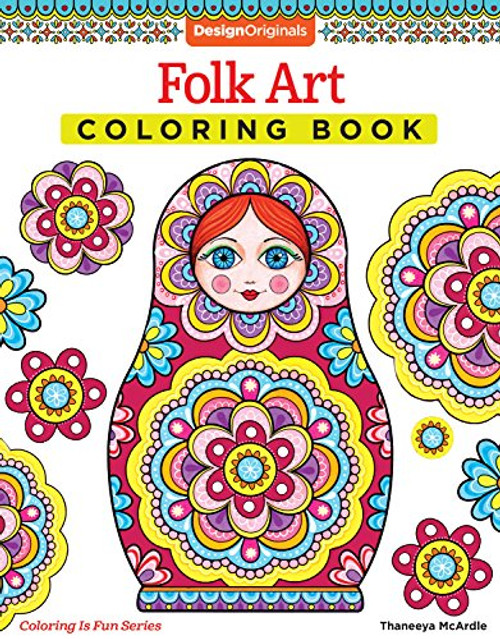 Folk Art Coloring Book (Design Originals) (Coloring Is Fun)