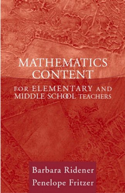 Mathematics Content for Elementary and Middle School Teachers