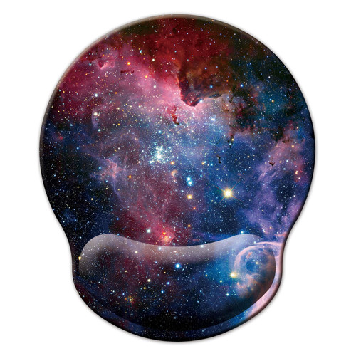 Mouse Pad with Wrist Support, Ergonomic Mouse Pad with Memory Foam Wrist Rest Cushion, Non-Slip Rubber Base Gaming Mice Pad for Home Office Computer Laptop, Starry Sky Colorful