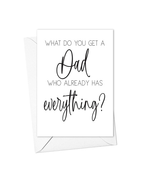 Pregnancy Announcement Card for Dad, Grandpa Baby Reveal Card, Baby on the Way, Card from Son or Daughter (What do you get a Dad who has everything?)