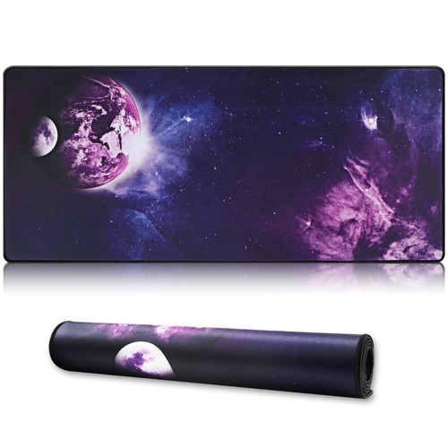 Cmhoo XXL Professional Large Mouse Pad & Computer Game Mouse Mat (35.4x15.7x0.1IN, Sky Planet)