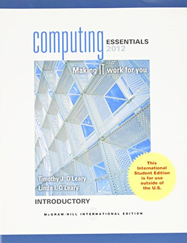 COMPUTING ESSENTIALS 2012 INTRODUCTORY